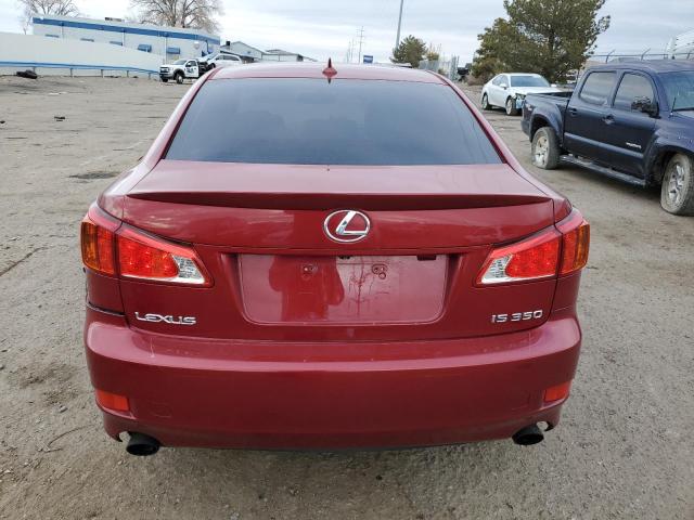 JTHBE5C21A5024458 - 2010 LEXUS IS 350 BURGUNDY photo 6