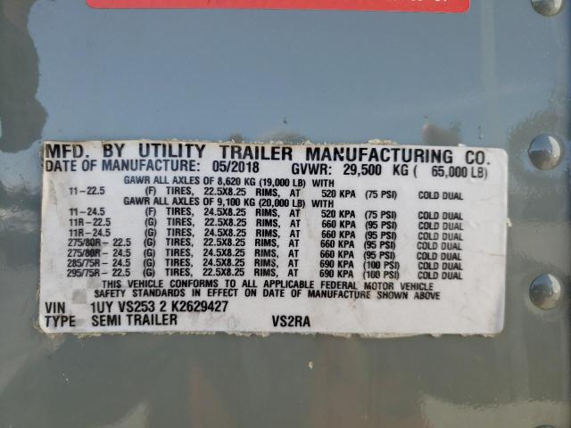 1UYVS2532K2629427 - 2019 UTILITY TRAILER İki rəngli foto 10