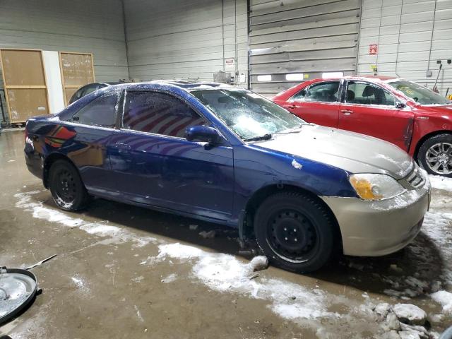 1HGEM22921L006627 - 2001 HONDA CIVIC SI BLUE photo 4