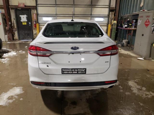 3FA6P0H73HR141654 - 2017 FORD FUSION SE WHITE photo 6