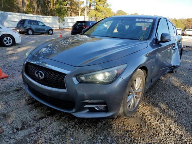 JN1BV7AP2EM681716 - 2014 INFINITI Q50 BASE/P BASE GRAY photo 2