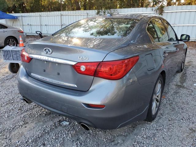 JN1BV7AP2EM681716 - 2014 INFINITI Q50 BASE/P BASE GRAY photo 4