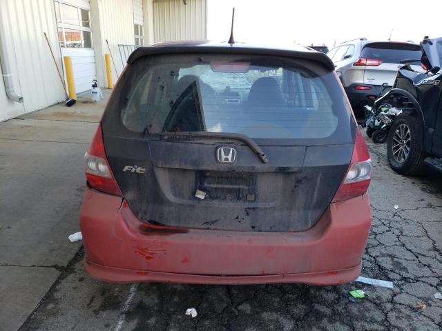 JHMGD38697S048591 - 2007 HONDA FIT S RED photo 6