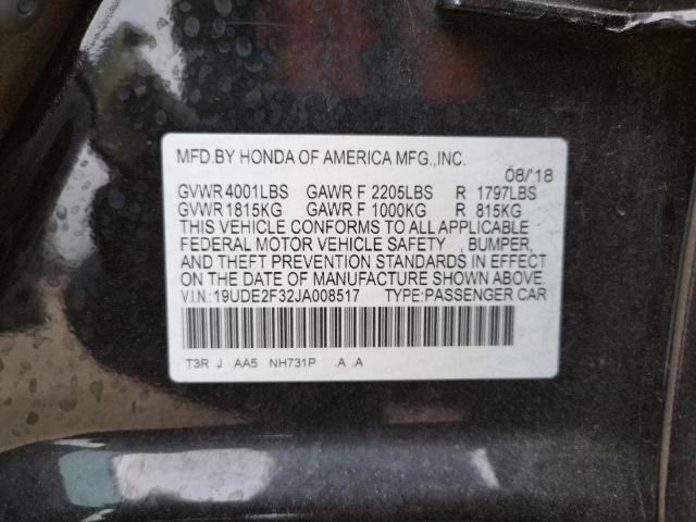 19UDE2F32JA008517 - 2018 ACURA ILX BASE WATCH PLUS BLACK photo 12