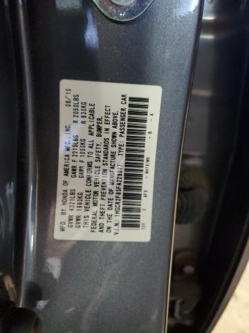 1HGCR2F85FA229077 - 2015 HONDA ACCORD EXL GRAY photo 12