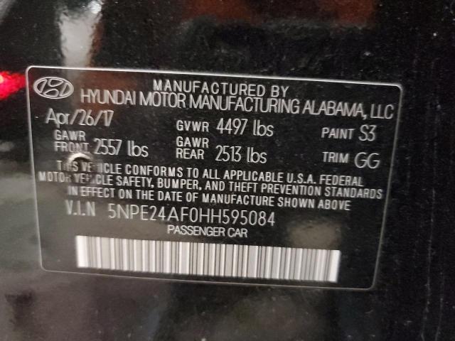 5NPE24AF0HH595084 - 2017 HYUNDAI SONATA SE BLACK photo 13