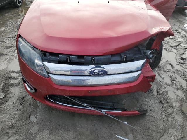 3FAHP0JA1AR393505 - 2010 FORD FUSION SEL RED photo 11
