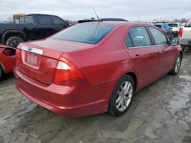 3FAHP0JA1AR393505 - 2010 FORD FUSION SEL RED photo 3