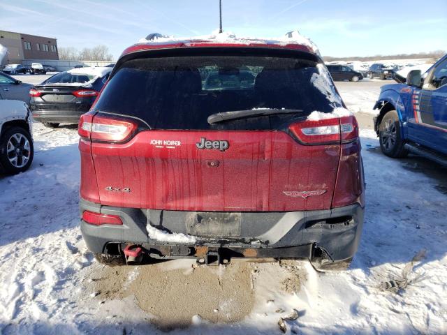 1C4PJMBB0GW176362 - 2016 JEEP CHEROKEE TRAILHAWK MAROON photo 6