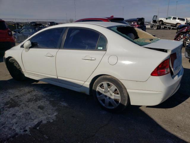 1HGFA16536L125258 - 2006 HONDA CIVIC LX WHITE photo 2