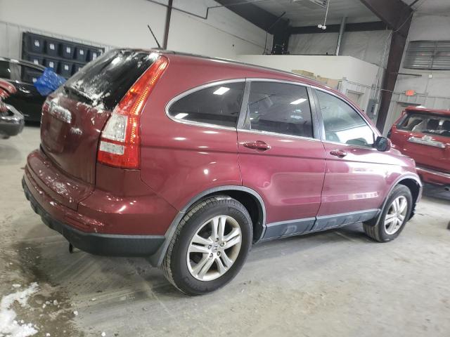 5J6RE4H7XAL045331 - 2010 HONDA CR-V EXL BURGUNDY photo 3