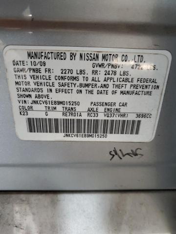 JNKCV61E89M015250 - 2009 INFINITI G37 BASE SILVER photo 13