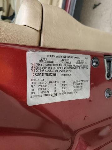 2S3DA417186122291 - 2008 SUZUKI XL7 LUXURY RED photo 13