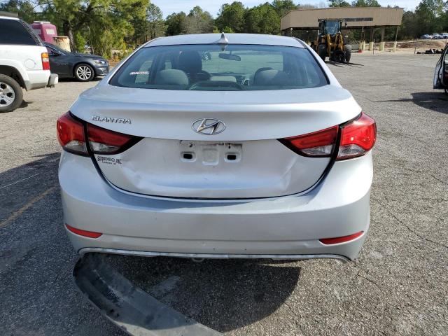 5NPDH4AEXEH526156 - 2014 HYUNDAI ELANTRA SE SILVER photo 6