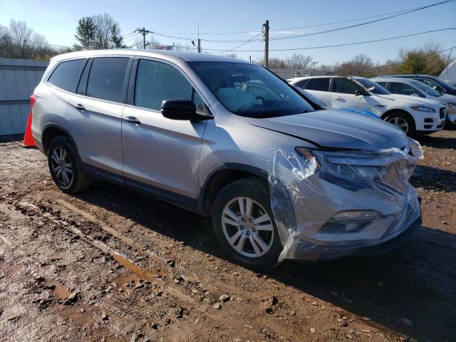 5FNYF6H10JB046822 - 2018 HONDA PILOT LX SILVER photo 4