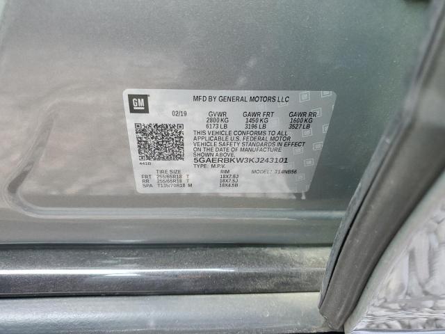 5GAERBKW3KJ243101 - 2019 BUICK ENCLAVE ESSENCE 银色 照片 13