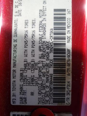 3TYSX5EN0MT004448 - 2021 TOYOTA TACOMA ACCESS CAB Қызыл фото 13