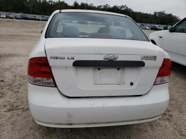 KL1TJ52654B159347 - 2004 CHEVROLET AVEO LS WHITE photo 6