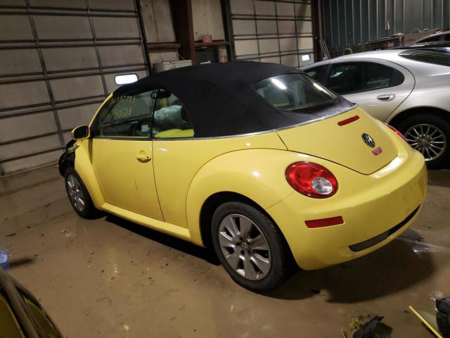 3VWPF31Y48M419736 - 2008 VOLKSWAGEN NEW BEETLE CONVERTIBLE S YELLOW photo 2