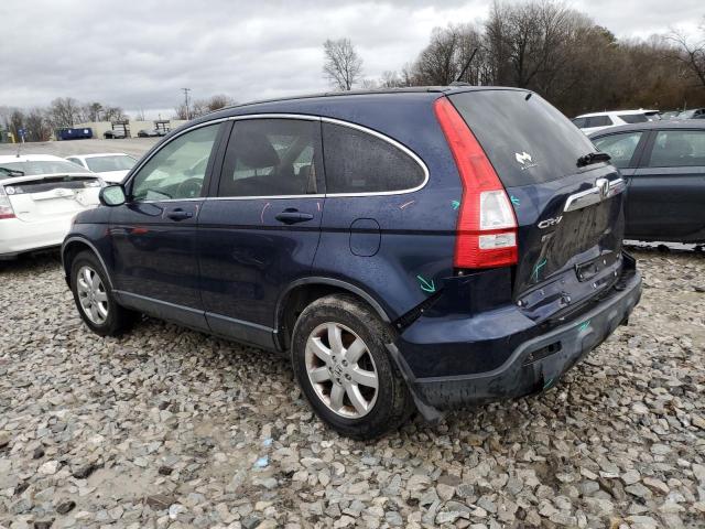 JHLRE487X8C065517 - 2008 HONDA CR-V EXL BLUE photo 2