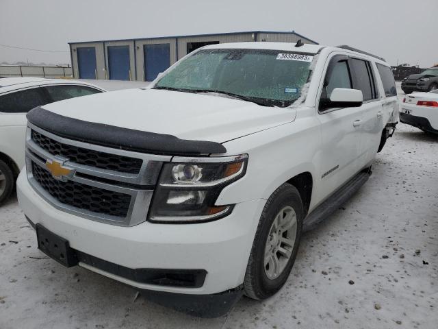 1GNSCJKC1FR295361 - 2015 CHEVROLET SUBURBAN C1500 LT WHITE photo 1