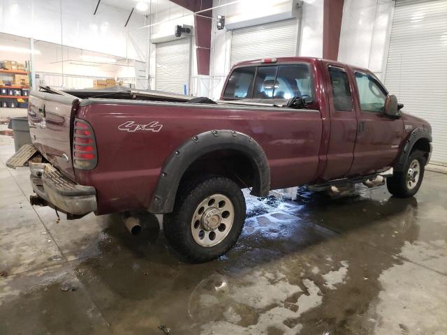 1FTWX31P25EC54046 - 2005 FORD F350 SRW SUPER DUTY MAROON photo 3