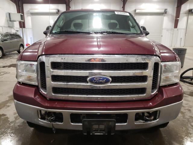 1FTWX31P25EC54046 - 2005 FORD F350 SRW SUPER DUTY MAROON photo 5