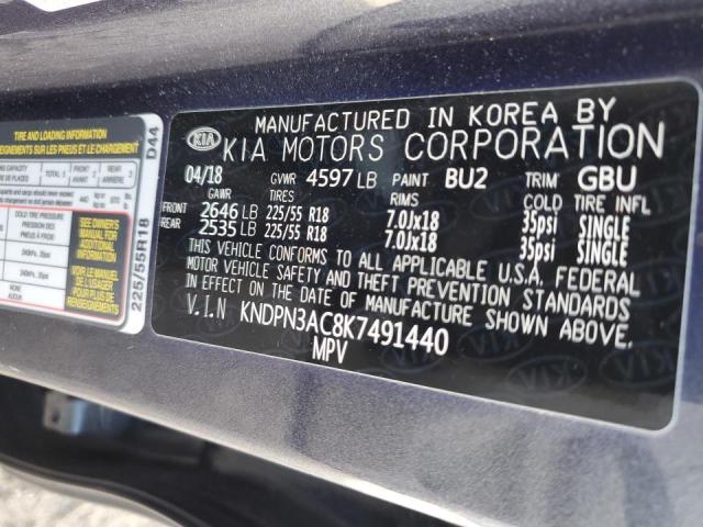 KNDPN3AC8K7491440 - 2019 KIA SPORTAGE EX CHARCOAL photo 14