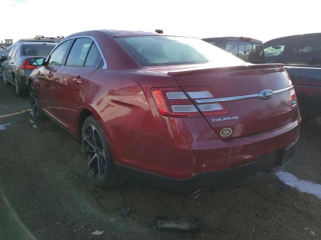 1FAHP2E84EG117383 - 2014 FORD TAURUS SEL RED photo 2