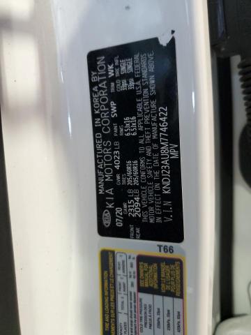 KNDJ23AU8M7746422 - 2021 KIA SOUL LX WHITE photo 13