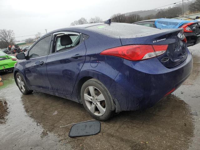 5NPDH4AE6DH280687 - 2013 HYUNDAI ELANTRA GLS BLUE photo 2