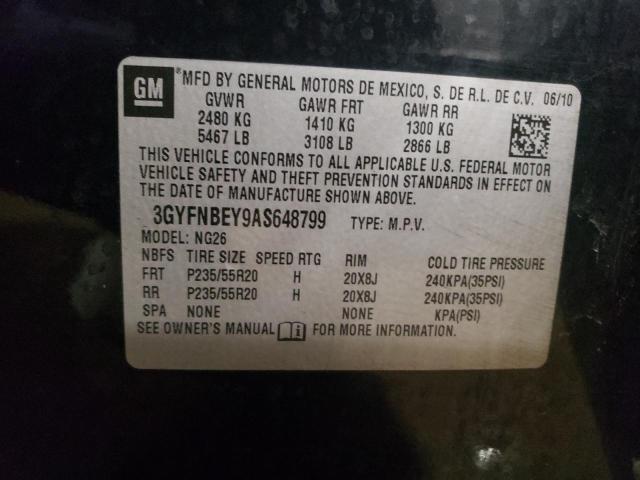 3GYFNBEY9AS648799 - 2010 CADILLAC SRX PERFORMANCE COLLECTION Қара фото 13