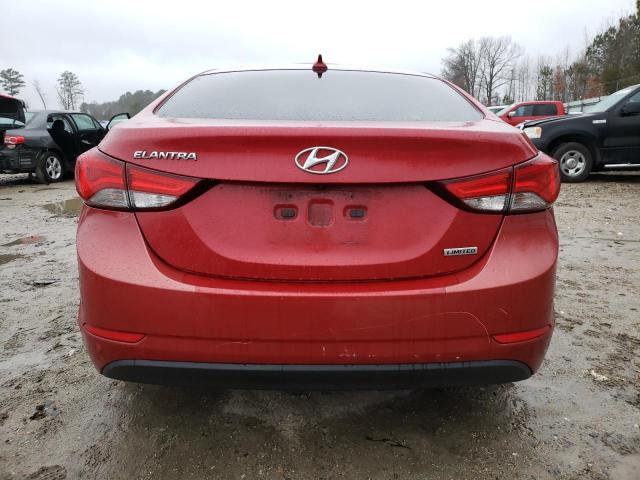 KMHDH4AE2EU108532 - 2014 HYUNDAI ELANTRA SE RED photo 6