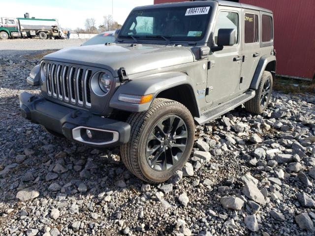 1C4JJXP61NW187144 - 2022 JEEP WRANGLER U SAHARA 4XE CHARCOAL photo 1