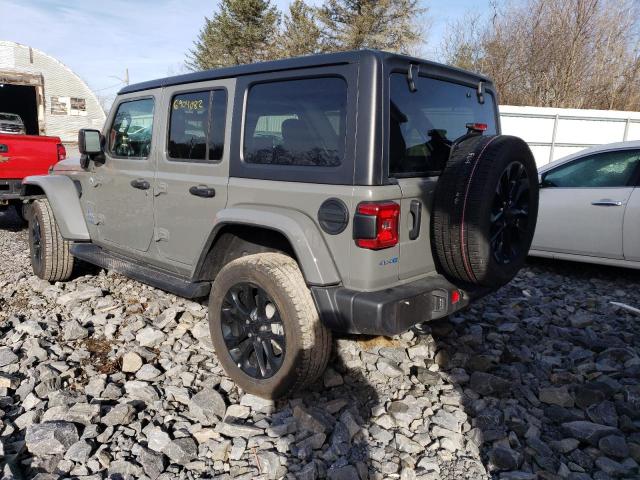 1C4JJXP61NW187144 - 2022 JEEP WRANGLER U SAHARA 4XE CHARCOAL photo 2