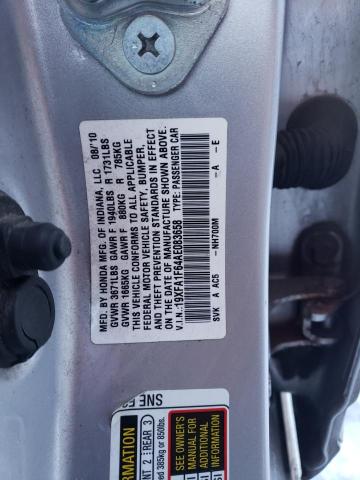 19XFA1F64AE083658 - 2010 HONDA CIVIC LX-S فضي صورة 12
