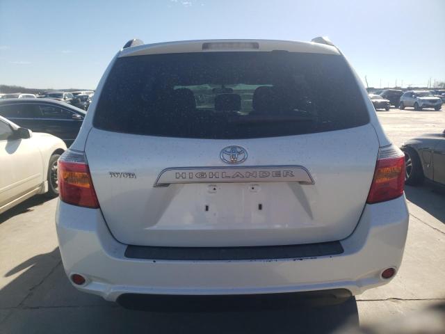 JTEDA41A892004162 - 2009 TOYOTA HIGHLANDER WHITE photo 6