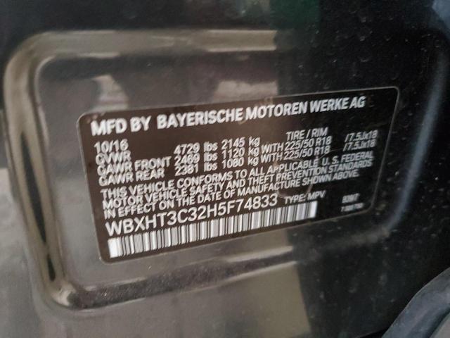 WBXHT3C32H5F74833 - 2017 BMW X1 XDRIVE28I GRAY photo 13