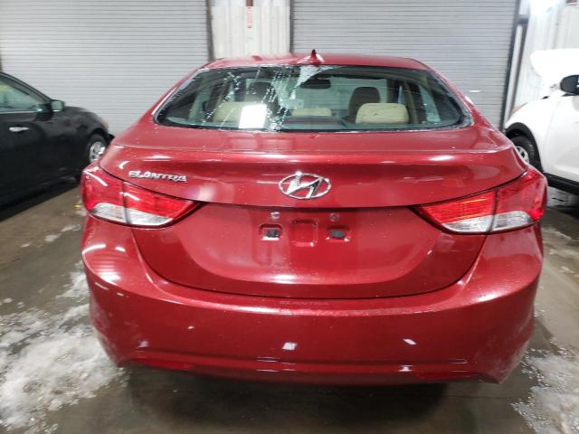 KMHDH4AE5CU331192 - 2012 HYUNDAI ELANTRA GLS RED photo 6