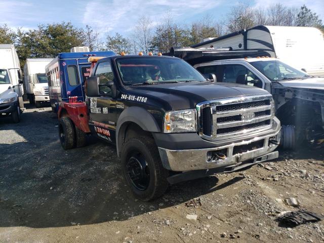 1FDXF46P05EB33386 - 2005 FORD F450 SUPER DUTY BLACK photo 1