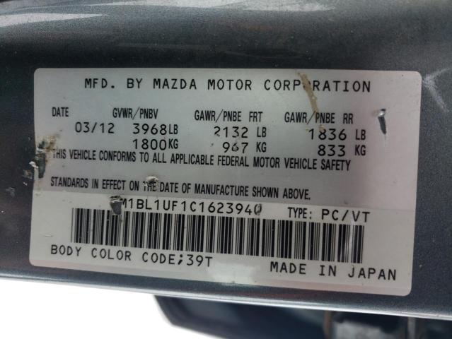 JM1BL1UF1C1623940 - 2012 MAZDA 3 I TEAL photo 13