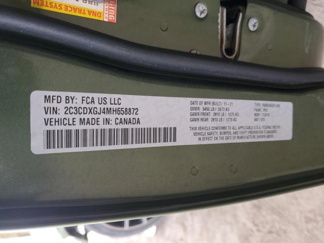 2C3CDXGJ4MH658872 - 2021 DODGE CHARGER SCAT PACK GREEN photo 12