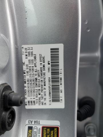 5J6RM4H3XFL018654 - 2015 HONDA CR-V LX SILVER photo 12