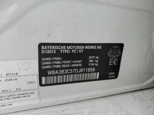 WBA3B3C57DJ811856 - 2013 BMW 328 XI WHITE photo 12