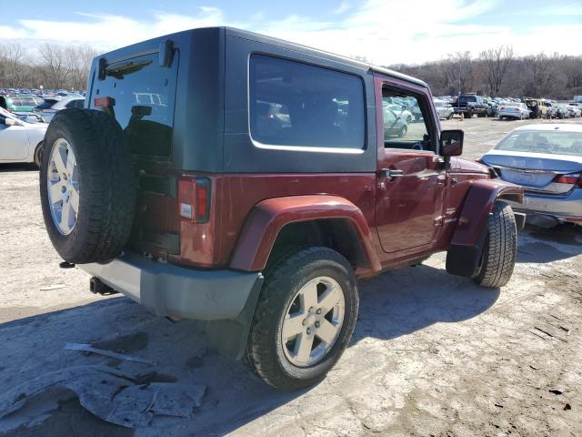 1J4FA54139L749842 - 2009 JEEP WRANGLER SAHARA BURGUNDY photo 3