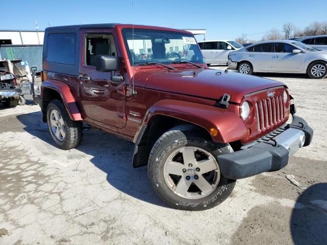 1J4FA54139L749842 - 2009 JEEP WRANGLER SAHARA BURGUNDY photo 4