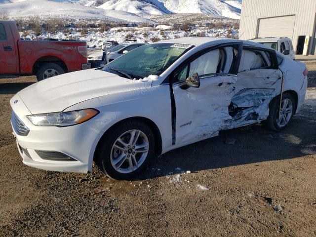 3FA6P0LU1JR133281 - 2018 FORD FUSION SE HYBRID WHITE photo 1