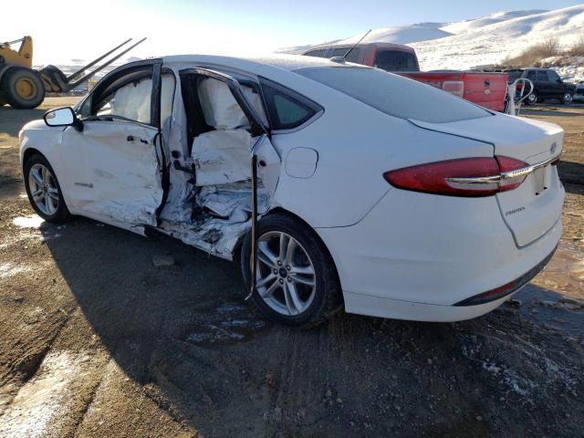 3FA6P0LU1JR133281 - 2018 FORD FUSION SE HYBRID WHITE photo 2