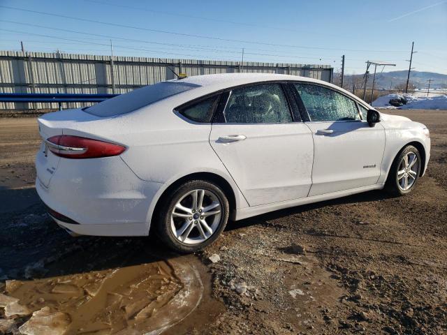 3FA6P0LU1JR133281 - 2018 FORD FUSION SE HYBRID WHITE photo 3