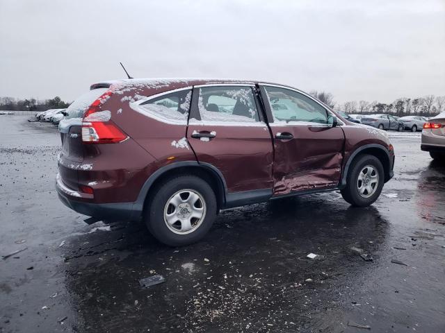 5J6RM4H3XFL090261 - 2015 HONDA CR-V LX BURGUNDY photo 3